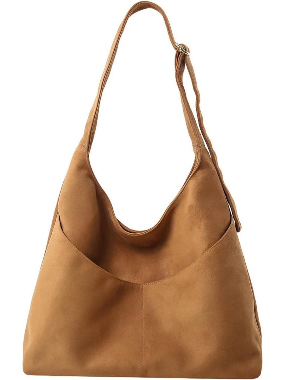 Suede Shoulder Bag for Women, Large Capacity Soft Slouchy Work Bags for Women